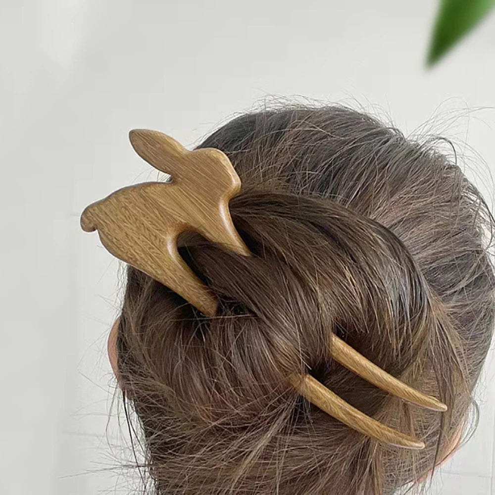Traditional Chinese Style Hair Sticks For Women Wedding Wooden Hairpin Head Accessories Hair Chopsticks Vintage Headdress ML