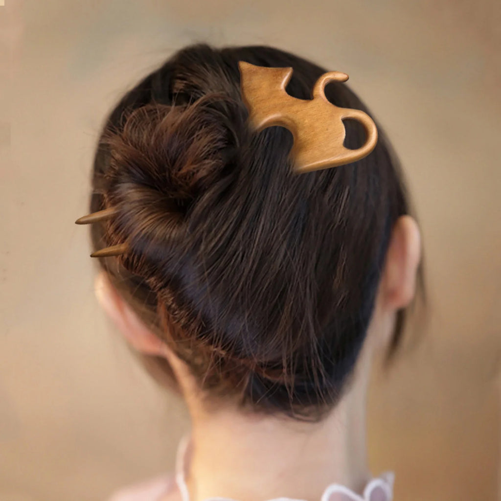 Traditional Chinese Style Hair Sticks For Women Wedding Wooden Hairpin Head Accessories Hair Chopsticks Vintage Headdress ML