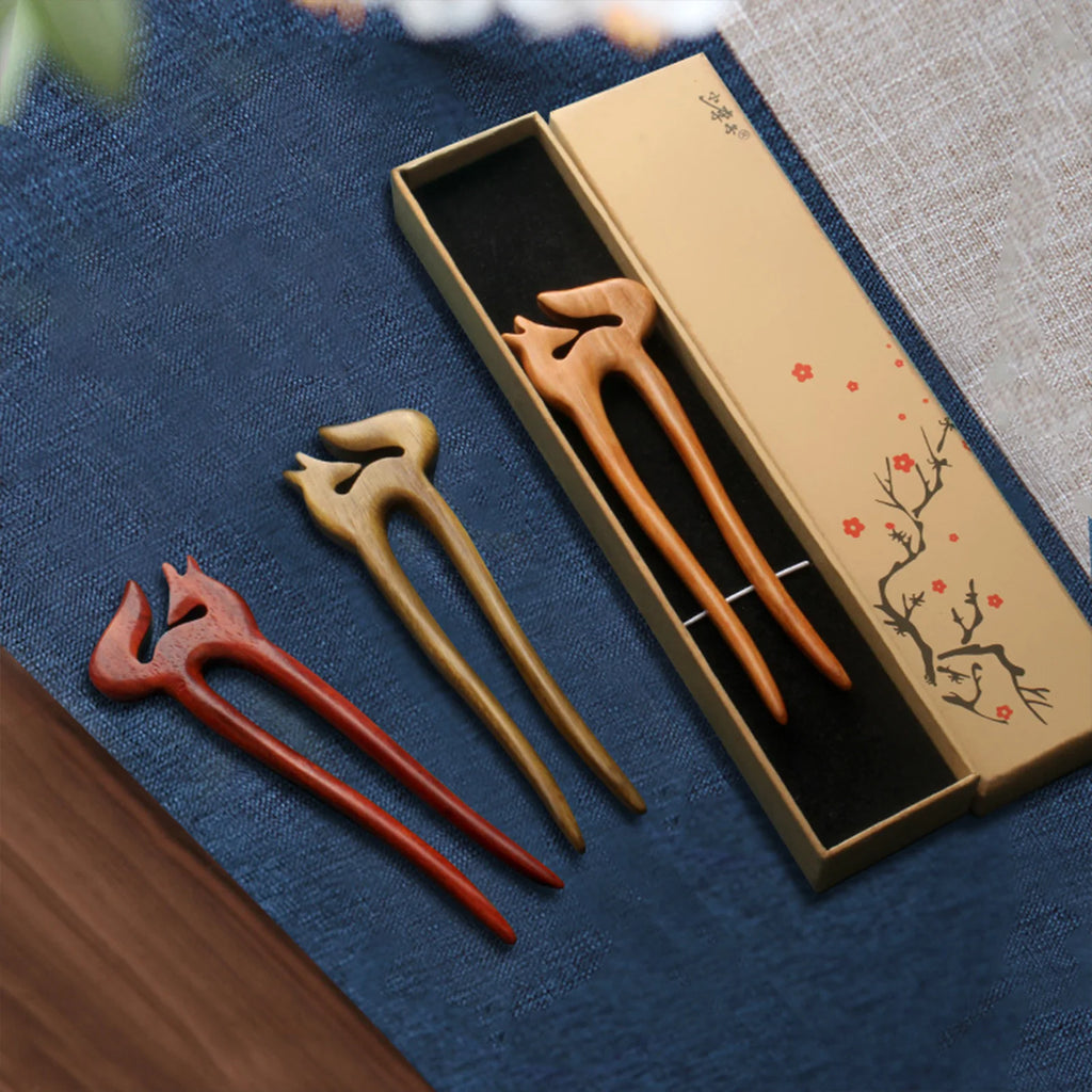 Traditional Chinese Style Hair Sticks For Women Wedding Wooden Hairpin Head Accessories Hair Chopsticks Vintage Headdress ML