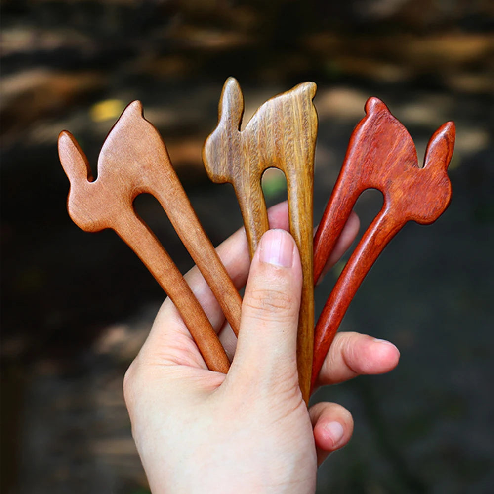 Traditional Chinese Style Hair Sticks For Women Wedding Wooden Hairpin Head Accessories Hair Chopsticks Vintage Headdress ML