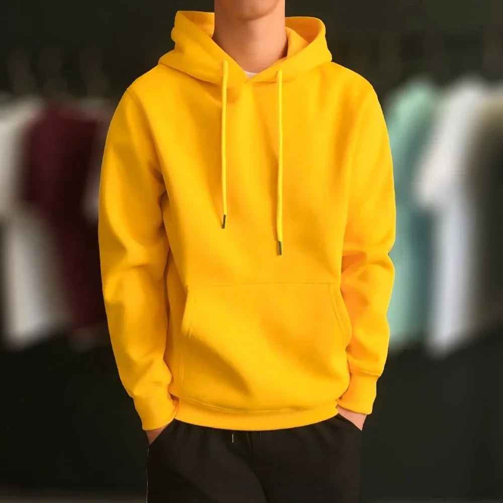 Hoodies 2024 New Men Harajuku Hooded Sweatshirts Casual All-match Pullover Streetwear Sweater Fashion Clothing Sweatshirt Hoodie